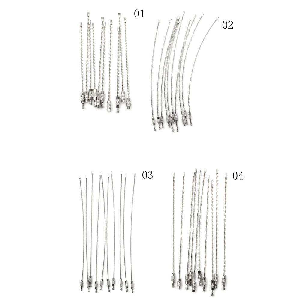 10Pcs 1.5mm 2mm EDC Keychain Tag Rope Stainless Steel Wire Cable Loop Screw Lock Gadget Ring Keyring Circle Camp Hanging Tool
10Pcs 1.5mm 2mm EDC Keychain Tag Rope Stainless Steel Wire Cable Loop Screw Lock Gadget Ring Keyring Circle Camp Hanging Tool
