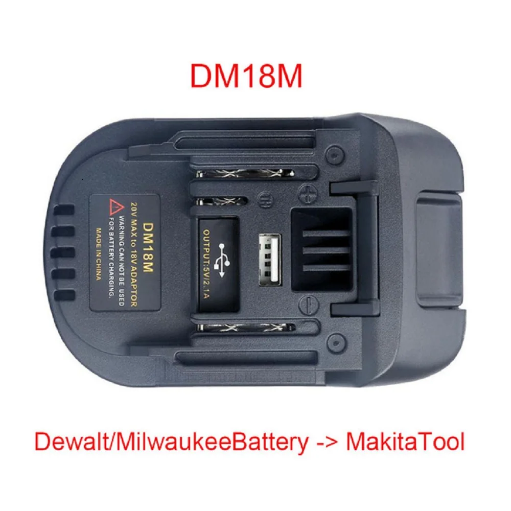Адаптер для батарей Milwaukee, Makita, полный переход с –20 на 18 В, DM18M, для батарей BL1830, BL1850, Li-Ion
Адаптер для батарей Milwaukee, Makita, полный переход с –20 на 18 В, DM18M, для батарей BL1830, BL1850, Li-Ion