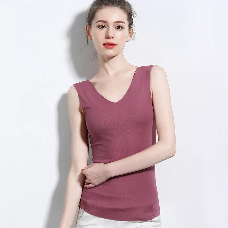 Freely tailoring seamless double collar vest female modal vest female summer yoga vest front and rear double V-neck HZB14
Freely tailoring seamless double collar vest female modal vest female summer yoga vest front and rear double V-neck HZB14