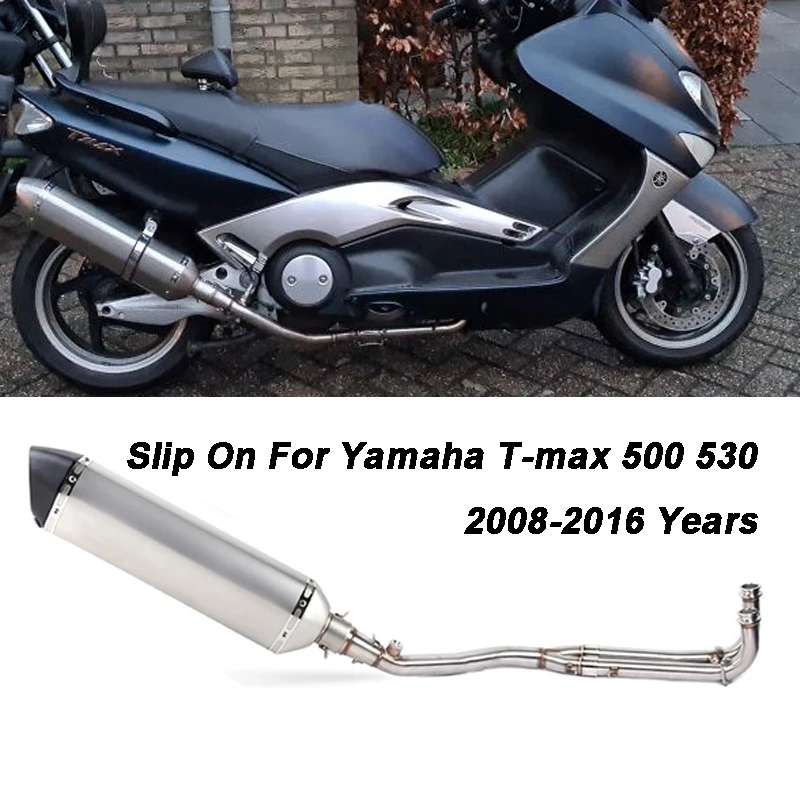 

Exhaust Slip On For YAMAHA TMAX T-MAX 500 530 TMAX530 TMAX500 2008-2016 57CM Motorcycle Exhaust Muffler Escape Full System