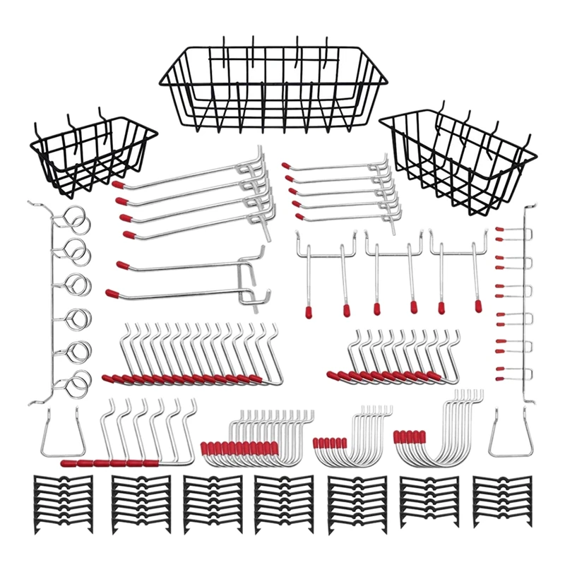120PCS Pegboard Accessories Organizer Kit ,Pegboard Hooks Assortment, Pegboard Bins, Metal Hooks for Hanging Storage
120PCS Pegboard Accessories Organizer Kit ,Pegboard Hooks Assortment, Pegboard Bins, Metal Hooks for Hanging Storage
