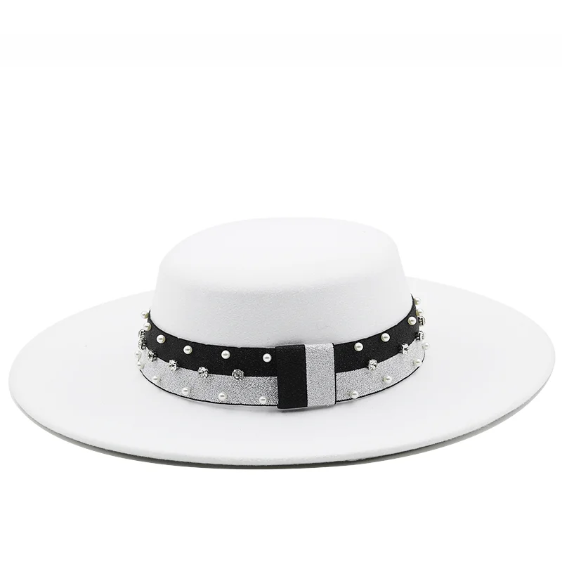 Autumn winter 9.5cm Flat Wide Brim fedoras women's felt hat Ladies sombrero jazz Male bowler hat outdoor vintage top hats
Autumn winter 9.5cm Flat Wide Brim fedoras women's felt hat Ladies sombrero jazz Male bowler hat outdoor vintage top hats