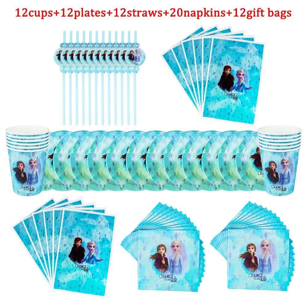 Frozen Princess Queen Theme Kids Girl Happy Birthday Party Decorations Baby Shower Supplies Disposable Tableware Set
Frozen Princess Queen Theme Kids Girl Happy Birthday Party Decorations Baby Shower Supplies Disposable Tableware Set