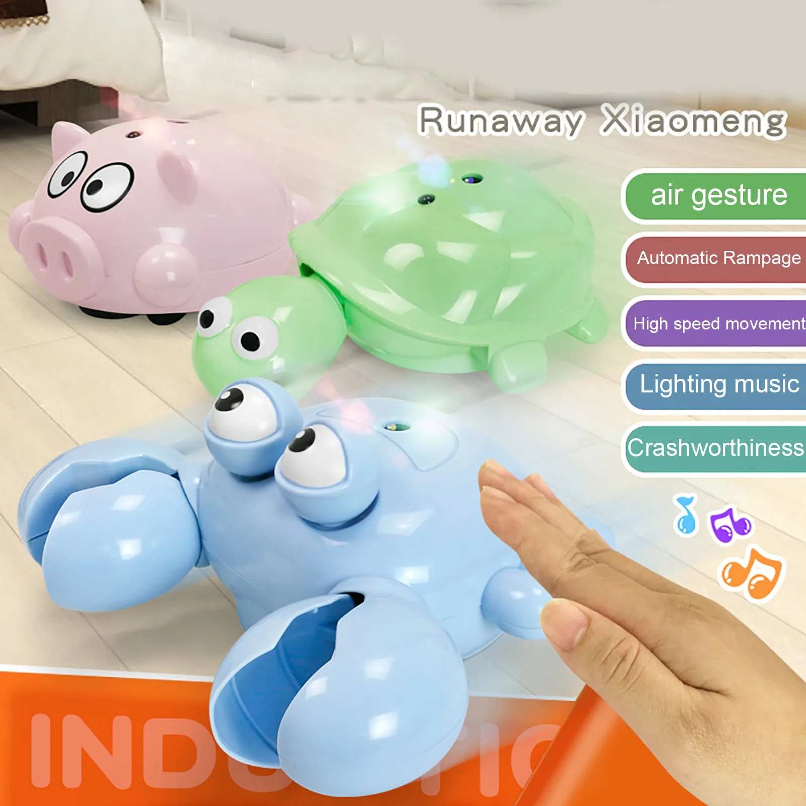 Gesture Sensor Toy Brain Game Interactive Electric Toy For Infant Running Cartoon Runaway Car Music Toy Crawl Learning
Gesture Sensor Toy Brain Game Interactive Electric Toy For Infant Running Cartoon Runaway Car Music Toy Crawl Learning