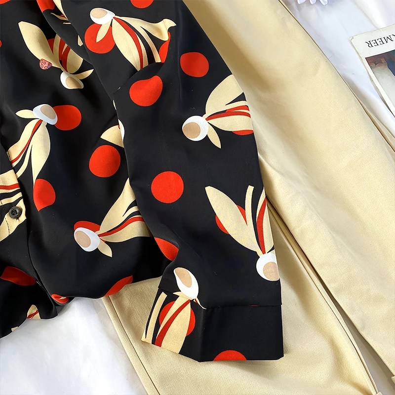 KUSAHIKI Sets Womens Two Pieces Outfits Floral Long Sleeve Causal Blouse Shirt + Stretch High Waist Pants 2021 New Suits 6F445 
KUSAHIKI Sets Womens Two Pieces Outfits Floral Long Sleeve Causal Blouse Shirt + Stretch High Waist Pants 2021 New Suits 6F445