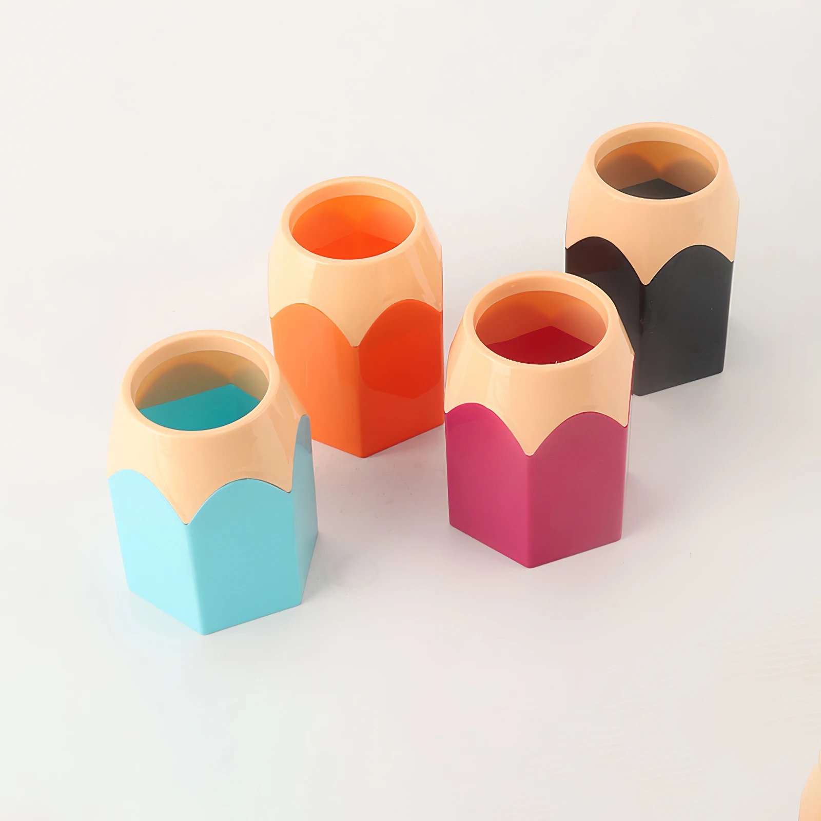 4pc Pencil Shaped Pen Holder Makeup Brushes Holder Desk Stationery Organizer School Office Desk Pen Container Accessories
4pc Pencil Shaped Pen Holder Makeup Brushes Holder Desk Stationery Organizer School Office Desk Pen Container Accessories
