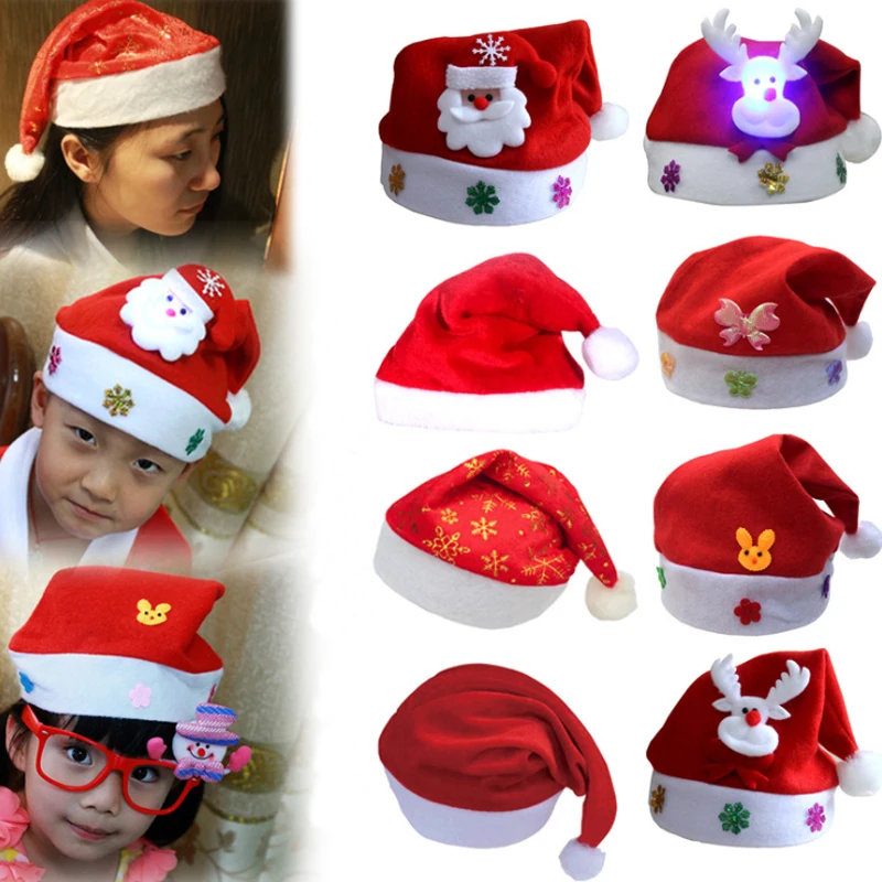 New Year Navidad Merry Christmas Hat Light Up LED Cap Thick Plush Warm Hat bonnet de noel for Kids Children Adult Xmas Gift 2020
New Year Navidad Merry Christmas Hat Light Up LED Cap Thick Plush Warm Hat bonnet de noel for Kids Children Adult Xmas Gift 2020