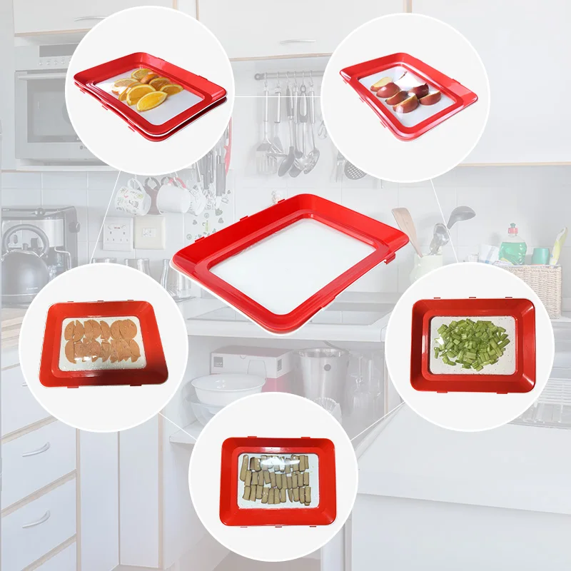 4pc Refrigerator Storage Creative Food Preservation Tray Keeping Fresh Spacer Organizer Elastic Tray Reusable Storage Containe
4pc Refrigerator Storage Creative Food Preservation Tray Keeping Fresh Spacer Organizer Elastic Tray Reusable Storage Containe
