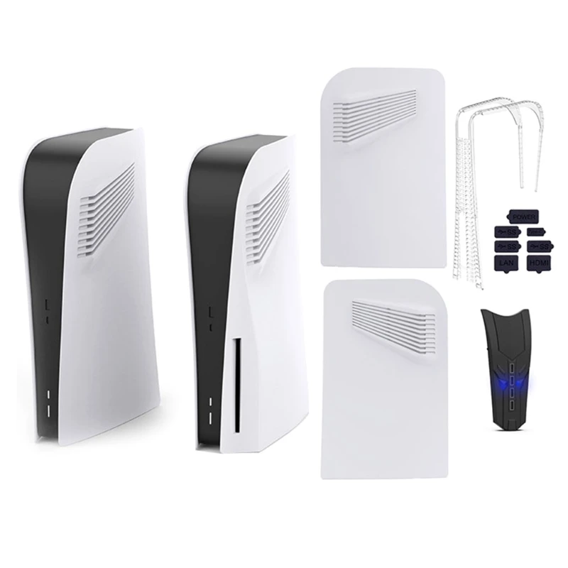 Game Console Shockproof Shell with Heat Dissipation Hole USB2.0 Hub Extender Dust Plug Kit Compatible with PS5
Game Console Shockproof Shell with Heat Dissipation Hole USB2.0 Hub Extender Dust Plug Kit Compatible with PS5