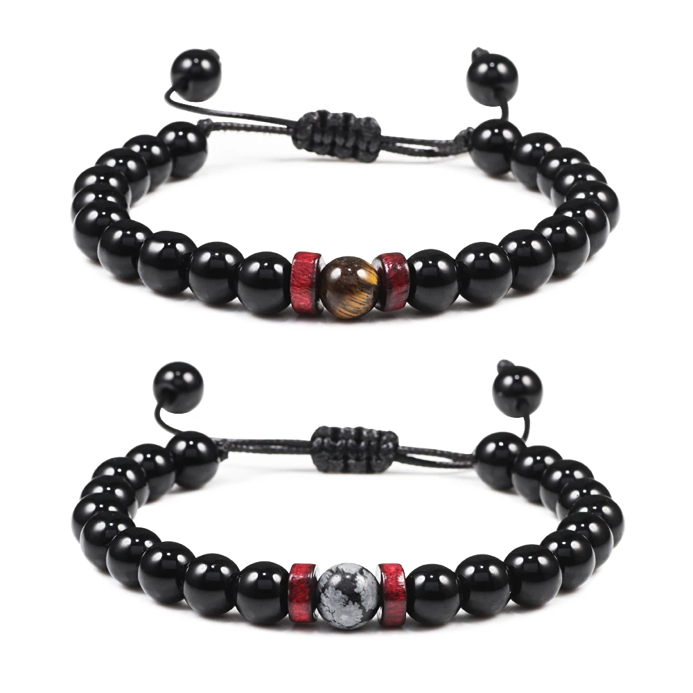 Handmade Men Braided Rope Bracelets 8mm Natural Bright Black Stone Distance Beaded Bracelets&Bangles Women Yoga Energy Jewelry
Handmade Men Braided Rope Bracelets 8mm Natural Bright Black Stone Distance Beaded Bracelets&Bangles Women Yoga Energy Jewelry