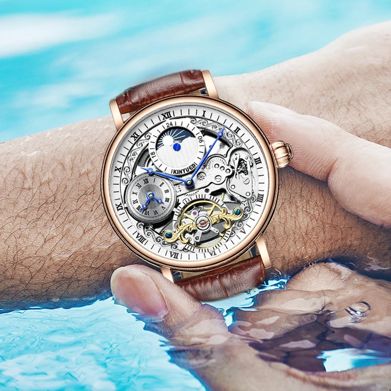 KINYUED Sport Automatic Watch Men Luxury Watches Clock Men Man Skeleton Tourbillon Waterproof Mechanical Watch Relogio Masculino
KINYUED Sport Automatic Watch Men Luxury Watches Clock Men Man Skeleton Tourbillon Waterproof Mechanical Watch Relogio Masculino