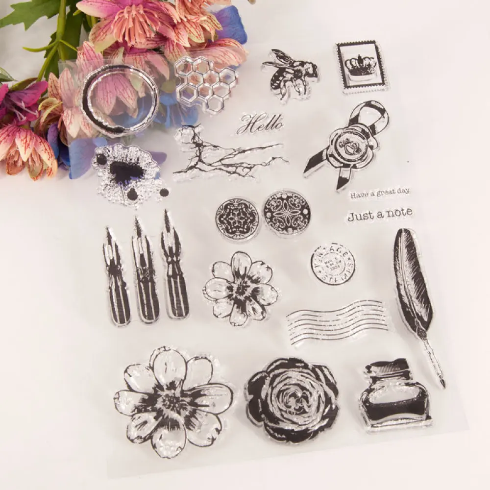 Flower Feather Pen Medal Silicone Clear Seal Stamp DIY Scrapbooking Embossing Photo Album Decorative Paper Card Handmade Gift
Flower Feather Pen Medal Silicone Clear Seal Stamp DIY Scrapbooking Embossing Photo Album Decorative Paper Card Handmade Gift