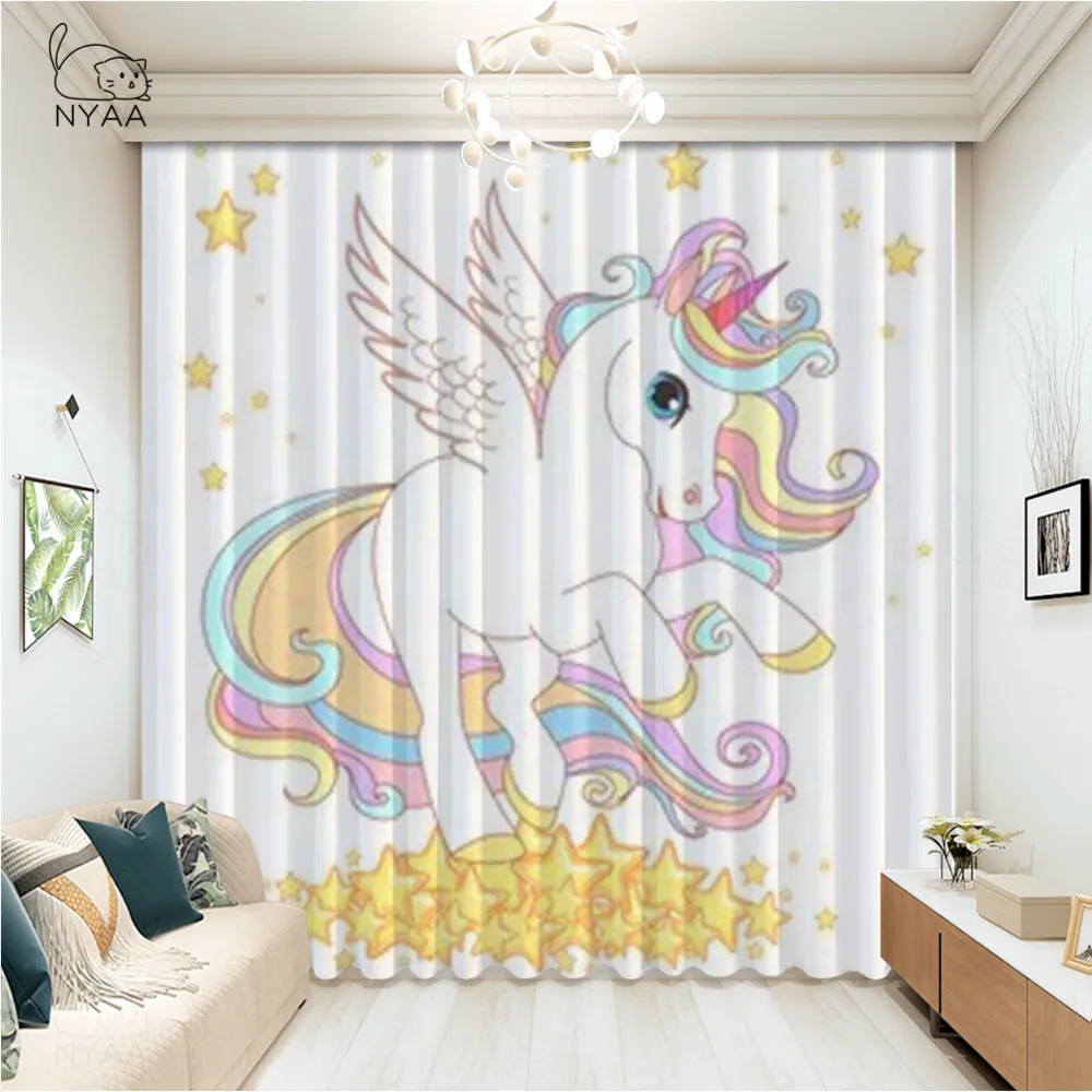 Unicorn Rainbow Curtain Lights Decor Bathroom Indoor Decor Kids Curtain Panels With Grommets Curtains And Drape Micro Shading 
Unicorn Rainbow Curtain Lights Decor Bathroom Indoor Decor Kids Curtain Panels With Grommets Curtains And Drape Micro Shading