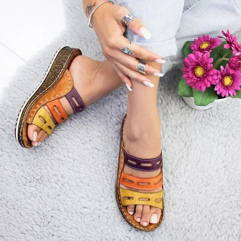 Loveontop Summer Women Slippers Rome Retro Three-color Casual Shoes Thick Bottom Open Toe Sandals Slip On Slides
Loveontop Summer Women Slippers Rome Retro Three-color Casual Shoes Thick Bottom Open Toe Sandals Slip On Slides