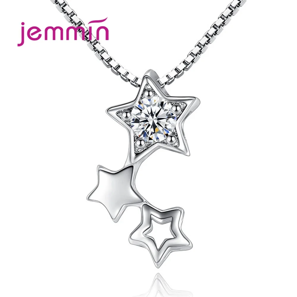 New Fashion S925 Sterling Silver Women Star Pandent Necklace Creative Connected Star Box Chain Jewerly Gift for Lover
New Fashion S925 Sterling Silver Women Star Pandent Necklace Creative Connected Star Box Chain Jewerly Gift for Lover