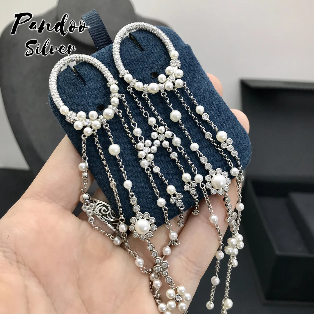 Fashion Charm Sterling Silver Original Jewelry, Statement Pearl Drop Earrings For Women Luxury Jewelry Gift With Logo
Fashion Charm Sterling Silver Original Jewelry, Statement Pearl Drop Earrings For Women Luxury Jewelry Gift With Logo