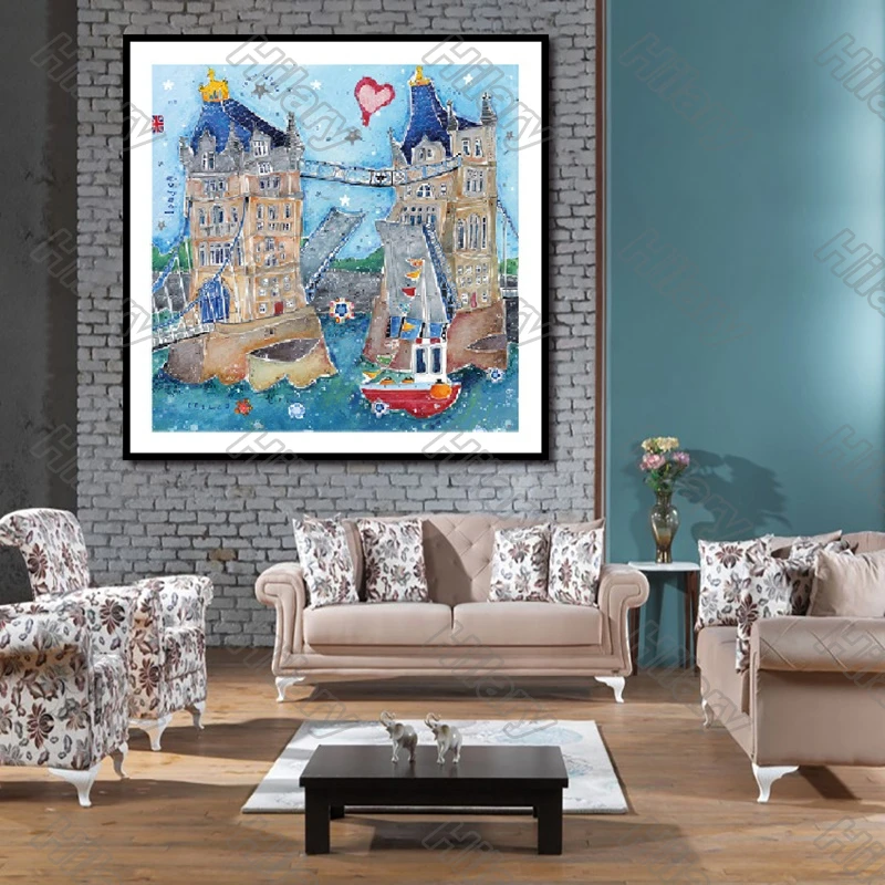 Posters Cartoon Bridge Ropeway Big Ship Painting and Prints Wall Art Decoration for Living Room and Bedroom 2Pcs Frameless
Posters Cartoon Bridge Ropeway Big Ship Painting and Prints Wall Art Decoration for Living Room and Bedroom 2Pcs Frameless