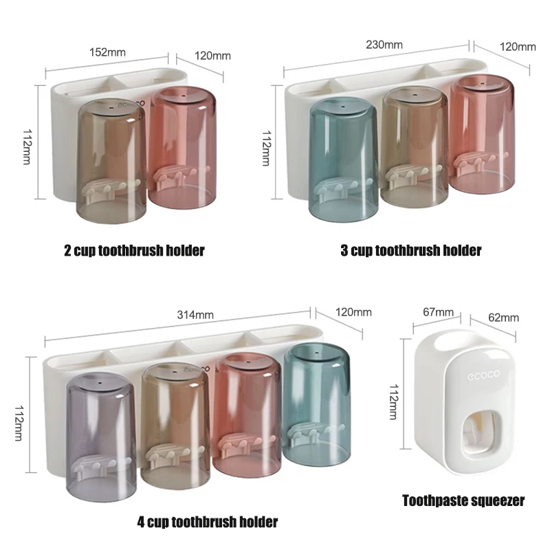 Wall Mount Toothbrush Holder Automatic Toothpaste Squeezer Dispenser Multi-Functional Bathroom Accessories Toothbrush Organizer
Wall Mount Toothbrush Holder Automatic Toothpaste Squeezer Dispenser Multi-Functional Bathroom Accessories Toothbrush Organizer