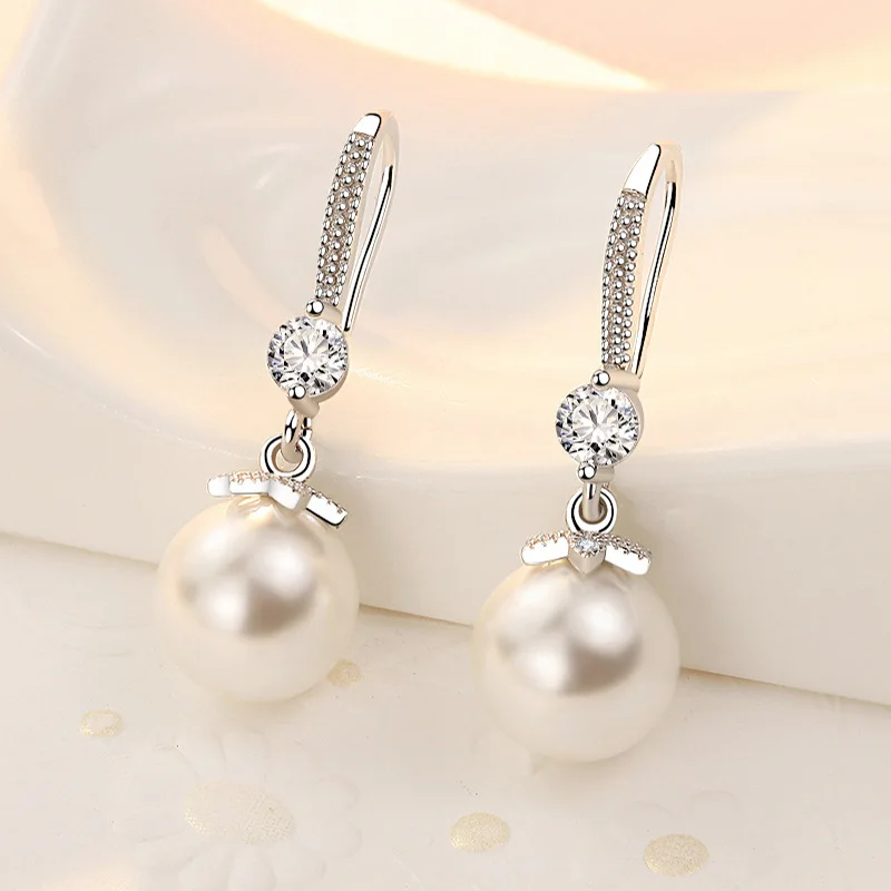 CANZE 2021 New Women Pearl Earrings Elegant White Copper Plated Silver Eardrop Jewelry
CANZE 2021 New Women Pearl Earrings Elegant White Copper Plated Silver Eardrop Jewelry