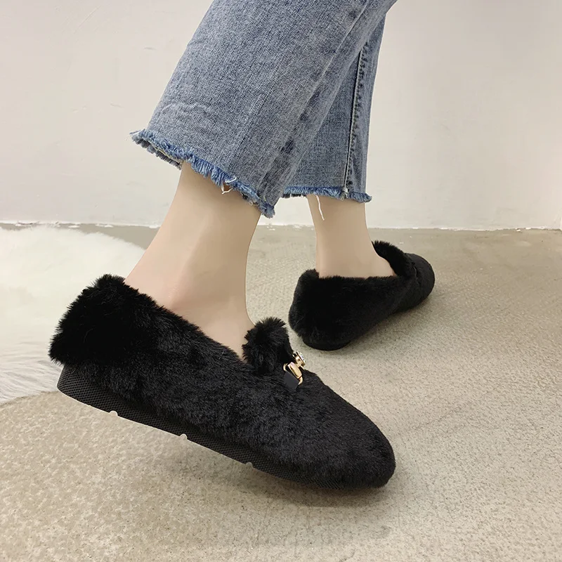 Известный бренд зимняя обувь на меху женская с круглым носком коллекция 2019 года
