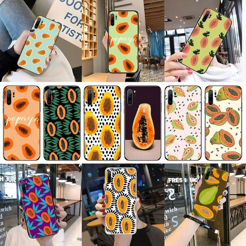 

Fruit papaya Phone Case For Huawei P40 P20 P30 Mate 40 20 10 Lite Pro Nova 5t P Smart 2019