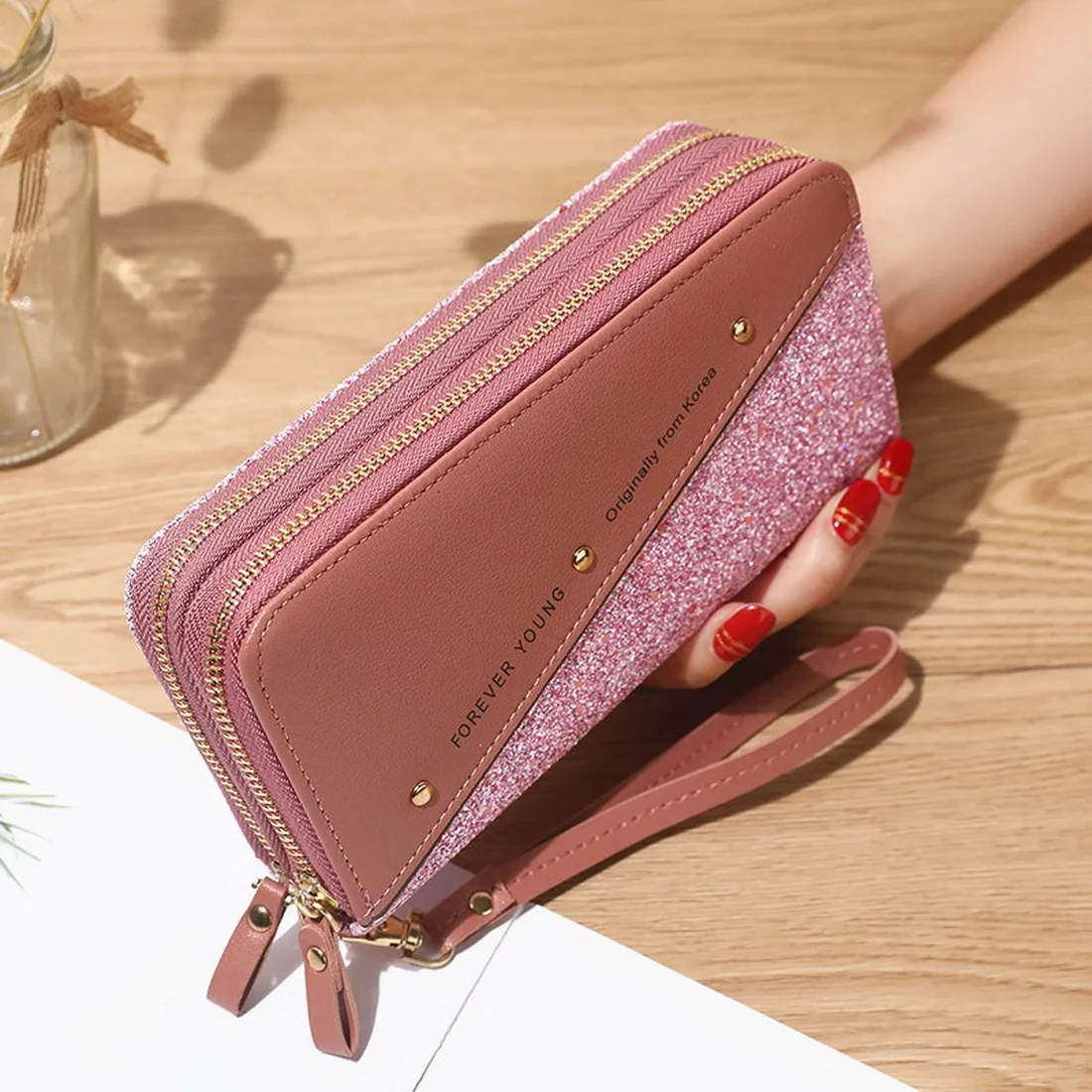 Fashion Glitter Phone Pocket Designer Women's Wallet Pu Leather Ladies Purse Female Card Holder Long Clutch Wallets For Women
Fashion Glitter Phone Pocket Designer Women's Wallet Pu Leather Ladies Purse Female Card Holder Long Clutch Wallets For Women