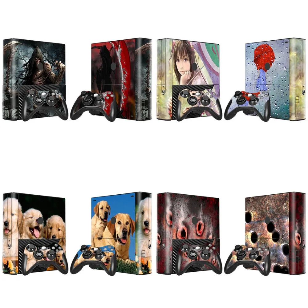 Стикеры для игровой консоли виниловые наклейки XBOX 360 E 2 контроллера | Электроника