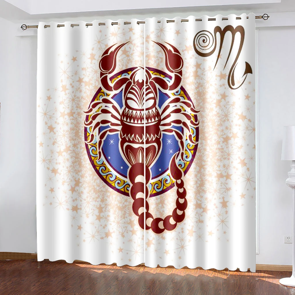 

Затенение для гостиной декоративные занавески с узором скорпиона домашний текстиль украшение для спальни перфорированные занавески s