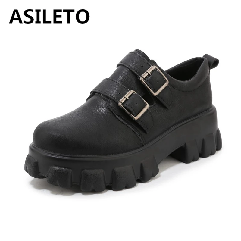 ASILETO Woman Winter Warm Flats Round Toe Thick bottom High Platforms One-button buckle Large size 32-46 Black Casual S1771
ASILETO Woman Winter Warm Flats Round Toe Thick bottom High Platforms One-button buckle Large size 32-46 Black Casual S1771