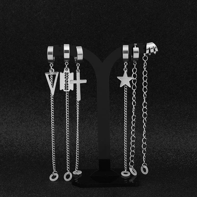 2021 New Arrived Stainless Steel Fairy Earring Ear Clip Men and Women Personality Single Long Tassel Ear Clip Designer Earrings
2021 New Arrived Stainless Steel Fairy Earring Ear Clip Men and Women Personality Single Long Tassel Ear Clip Designer Earrings