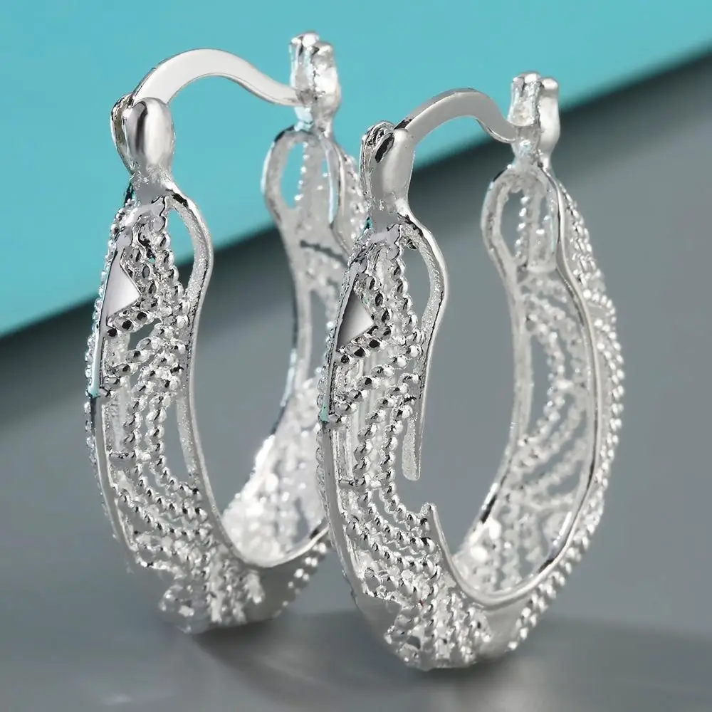 Classical Elegant Hollow Pattern Silver Color Drop Earrings Lady Ear Dangle Ear Charm Wedding Party Jewelry Gifts
Classical Elegant Hollow Pattern Silver Color Drop Earrings Lady Ear Dangle Ear Charm Wedding Party Jewelry Gifts