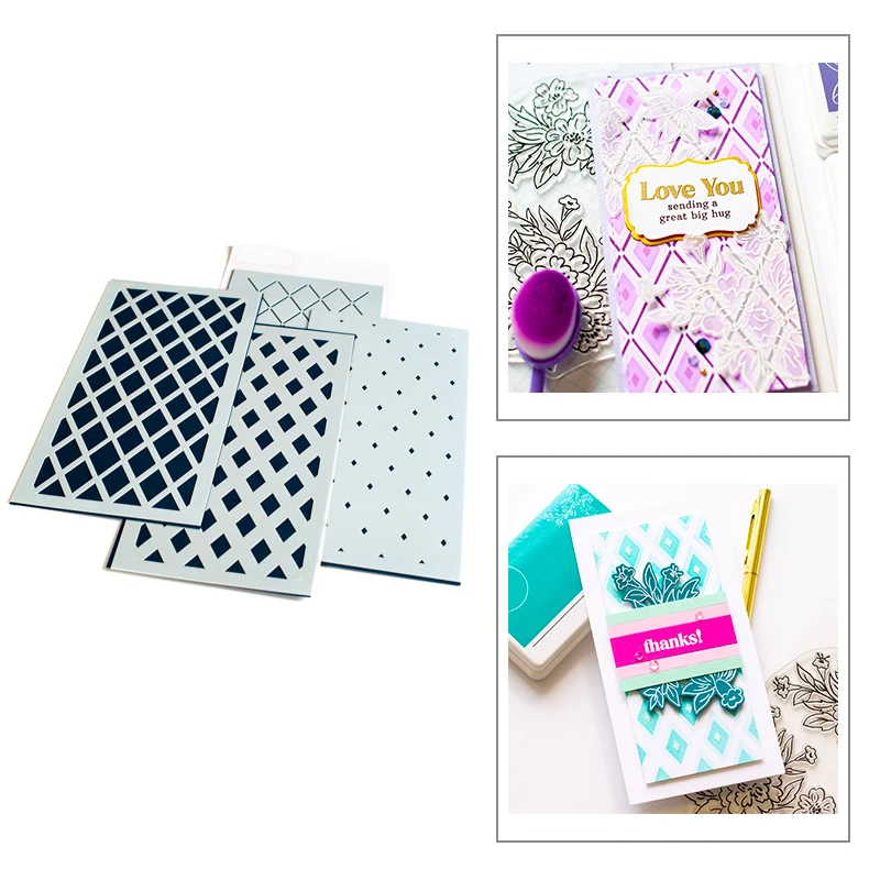 2021 New Grid Pattern Layered Plastic Stencil For DIY Craft Making Background Card Scrapbooking No Metal Cutting Dies and Stamps 
2021 New Grid Pattern Layered Plastic Stencil For DIY Craft Making Background Card Scrapbooking No Metal Cutting Dies and Stamps