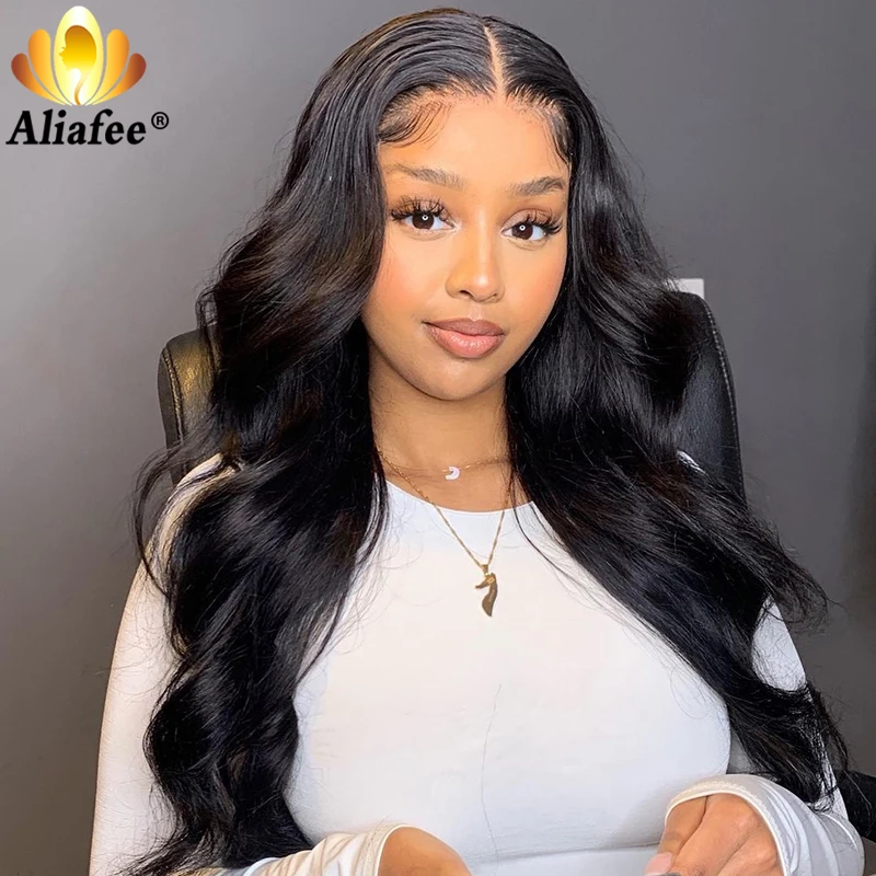 Aliafee Transparent Body Wave Lace Front Human Hair Wigs Natural Color Middle Part Lace Part Wig With Baby Hair For Black Women 
Aliafee Transparent Body Wave Lace Front Human Hair Wigs Natural Color Middle Part Lace Part Wig With Baby Hair For Black Women
