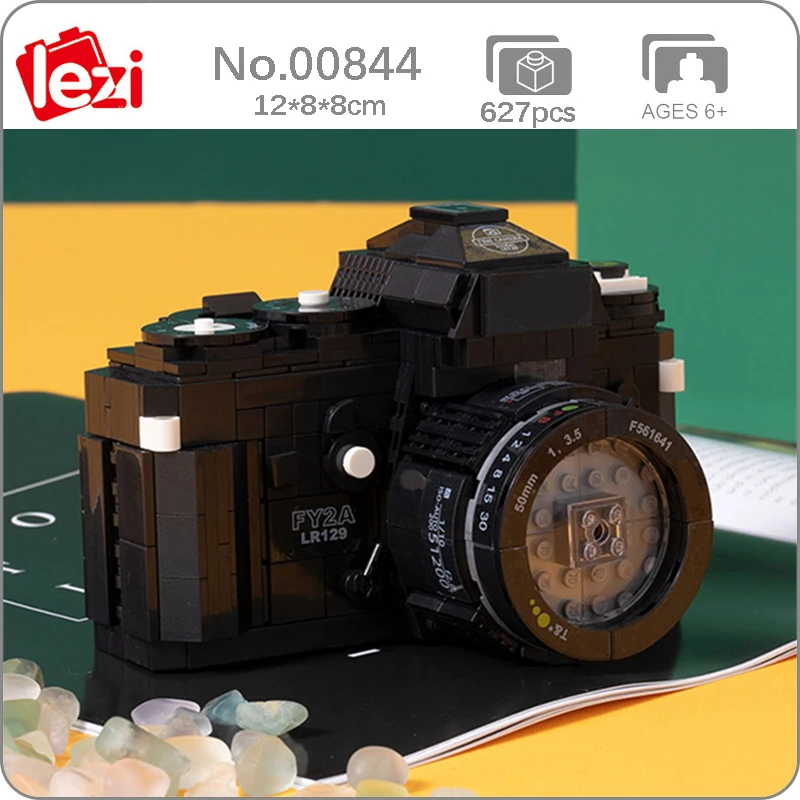 Lezi 00844 Black Classic SLR Digital Camera Machine 3D Model DIY Small Mini Building Blocks Bricks Toy for Children Kid Gifts
Lezi 00844 Black Classic SLR Digital Camera Machine 3D Model DIY Small Mini Building Blocks Bricks Toy for Children Kid Gifts