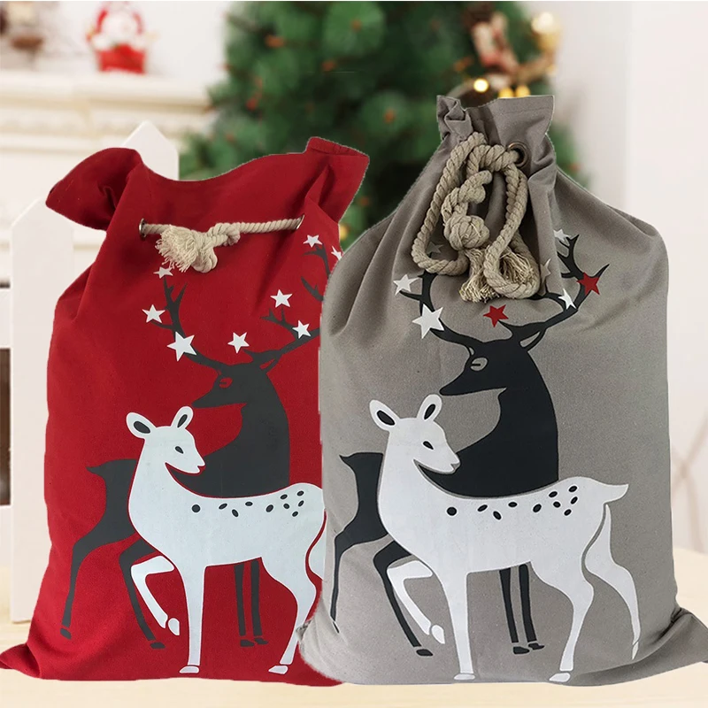 30Pcs/Lot Christmas Santa Sacks Plaid Grid Reindeer Cotton Gift Bag Candy Storage Handbag Double Strings Bags For Home Supplies
30Pcs/Lot Christmas Santa Sacks Plaid Grid Reindeer Cotton Gift Bag Candy Storage Handbag Double Strings Bags For Home Supplies