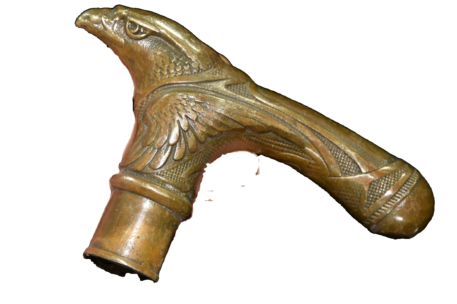 

Laojunlu ранняя коллекция, латунная и твердая латунная трость для орла, украшение для головы, Античная бронзовая коллекция шедевров