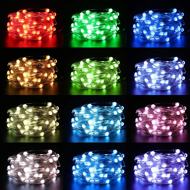 10M Christmas Wedding Party Decoration Light WS2812B SK6812 Pixels RGB 100 LED Fairy String Addressable Individually USB DC5V | Лампы и