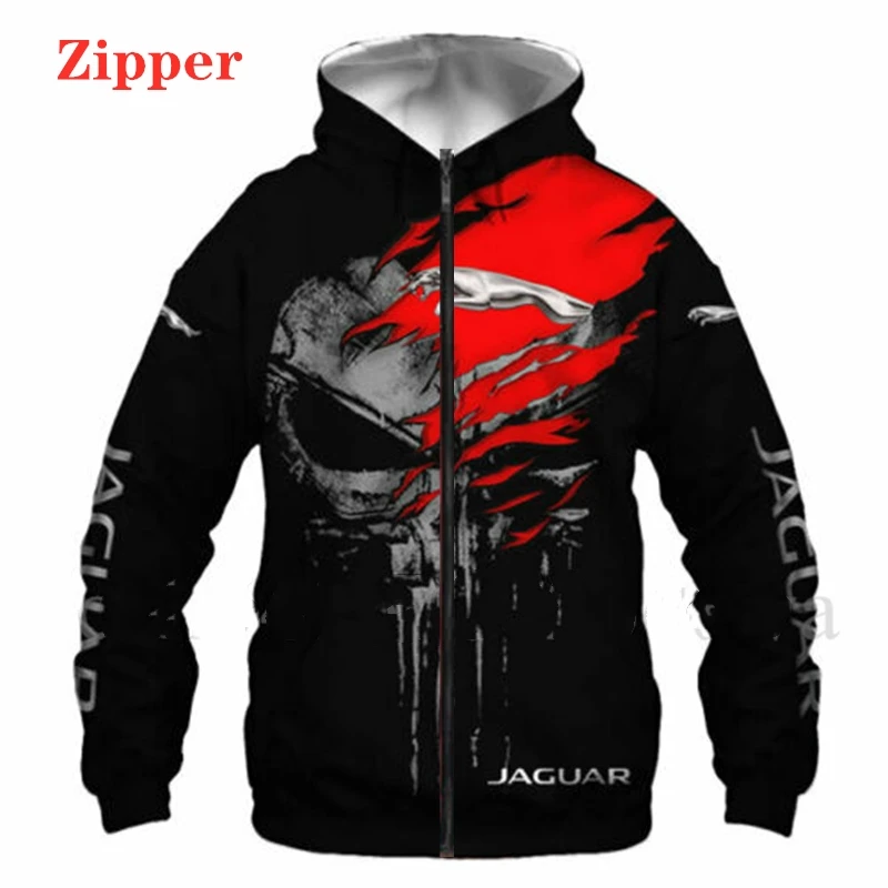 2022 New Jaguar Car Logo and Punisher Hoodie Mens Sportswear 3D Digital Print Sweatshirt Punk Harajuku Racing Jacket Zip Hoody
2022 New Jaguar Car Logo and Punisher Hoodie Mens Sportswear 3D Digital Print Sweatshirt Punk Harajuku Racing Jacket Zip Hoody