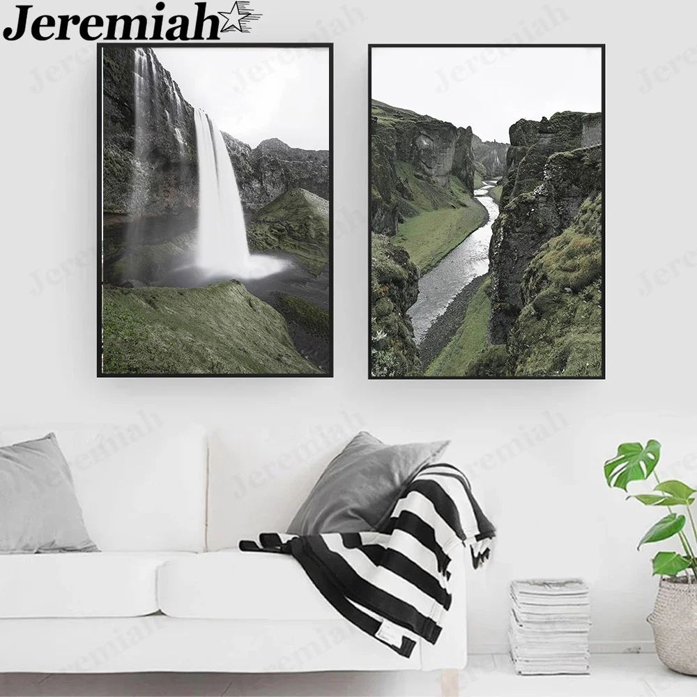 Nordic Valley Landscape Canvas Poster Waterfall Mountain Painting Wall Art Modern Aesthetic Home Decoration Accessories
Nordic Valley Landscape Canvas Poster Waterfall Mountain Painting Wall Art Modern Aesthetic Home Decoration Accessories