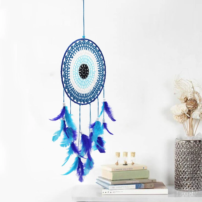 Blue Feather Dream Net Pendant Dream Catcher Cute irly Bedroom Wall Hanging Decors Children Living Room Hand-woven Crafts M
Blue Feather Dream Net Pendant Dream Catcher Cute irly Bedroom Wall Hanging Decors Children Living Room Hand-woven Crafts M