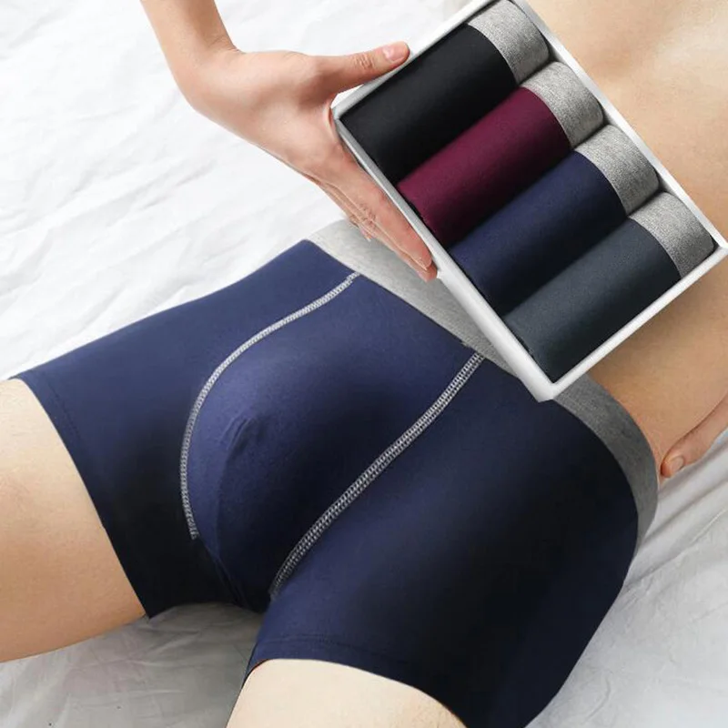 High Elastic Soft Large Size Men Underwear Cotton Solid Color Double Crotch Breathable Male Boxer Brief Fashion Simplic LooseB26
High Elastic Soft Large Size Men Underwear Cotton Solid Color Double Crotch Breathable Male Boxer Brief Fashion Simplic LooseB26
