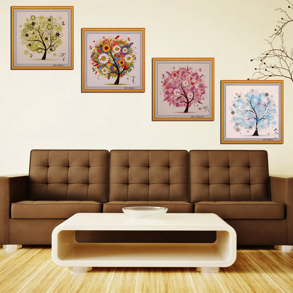 DIY Four Seasons Tree Cross Stitch Kit Counted Embroidery Spring Summer Autumn Winter Home Decorative Dropshipping
DIY Four Seasons Tree Cross Stitch Kit Counted Embroidery Spring Summer Autumn Winter Home Decorative Dropshipping