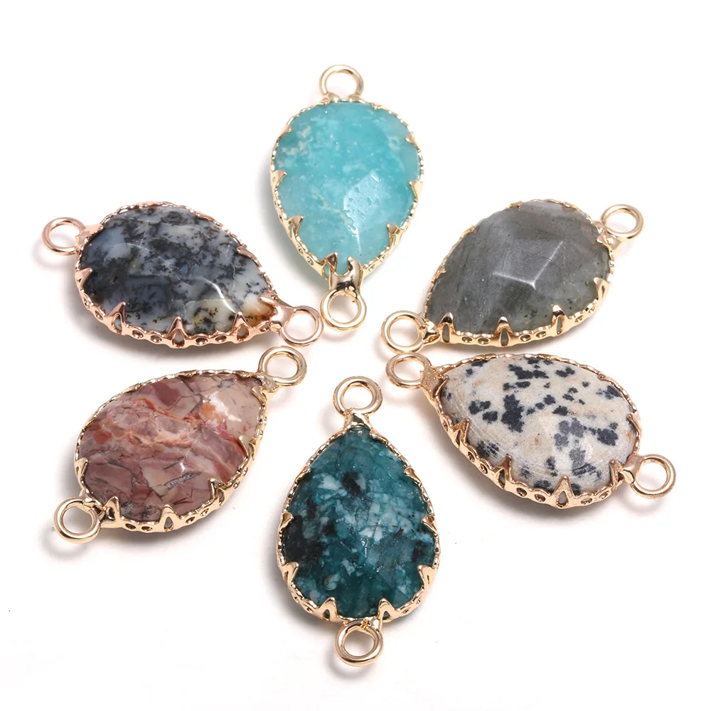 Fashion Faceted Double Hole Pendant Natural Stone Apatite Agater Connector Charms For Jewelry Making DIY Necklace Bracelet
Fashion Faceted Double Hole Pendant Natural Stone Apatite Agater Connector Charms For Jewelry Making DIY Necklace Bracelet
