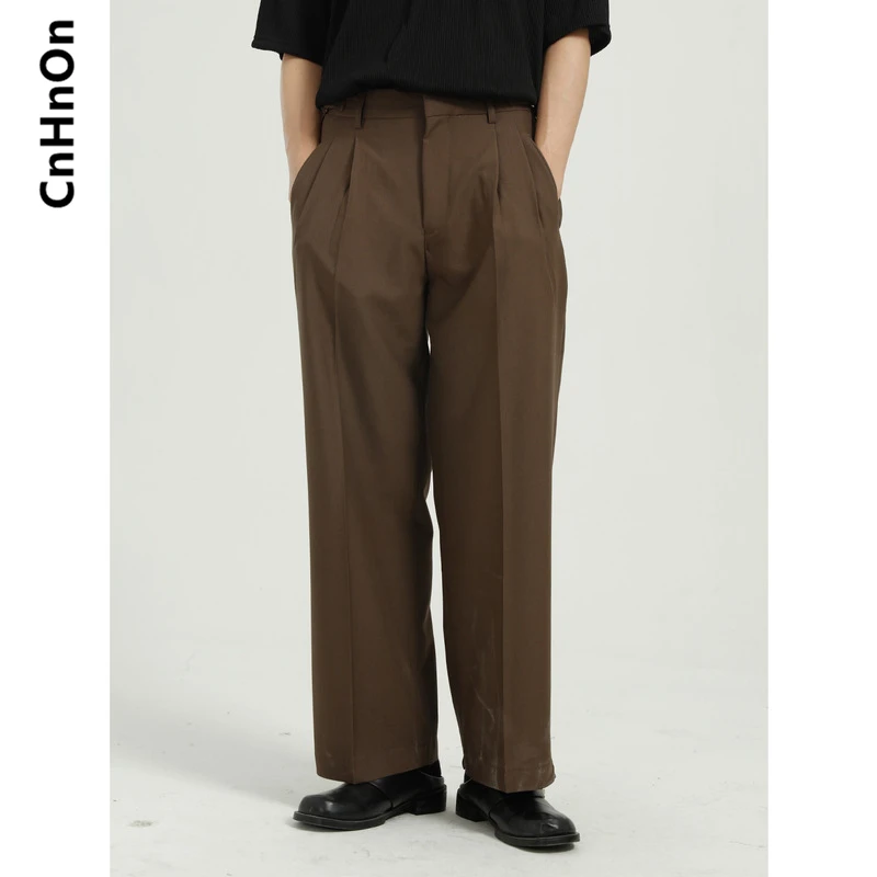 

New spring products Korean style loose drape straight straight men's solid color pants M8-T-090