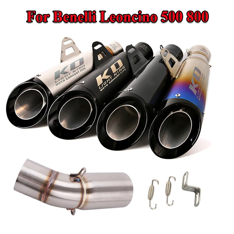 Motorcycle Exhaust Pipe Escape Silencer Modified Middle Link Pipe Connecting Tip Muffler Slip On For Benelli Leoncino 500 BJ 500
Motorcycle Exhaust Pipe Escape Silencer Modified Middle Link Pipe Connecting Tip Muffler Slip On For Benelli Leoncino 500 BJ 500