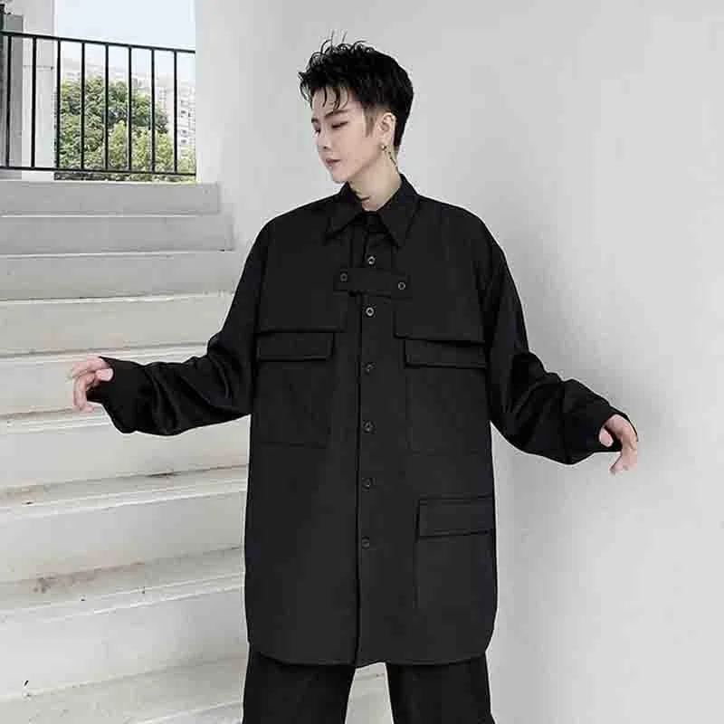 2022 new Autumn white shirt men's long sleeve minority designer style personality Multi Pocket work clothes shirt stylist
2022 new Autumn white shirt men's long sleeve minority designer style personality Multi Pocket work clothes shirt stylist
