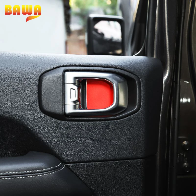 BAWA Interior door decoration stickers Cover Trim Aluminum alloy car accessories for Jeep Wrangler JL 2-door 2018 2019 2020
BAWA Interior door decoration stickers Cover Trim Aluminum alloy car accessories for Jeep Wrangler JL 2-door 2018 2019 2020