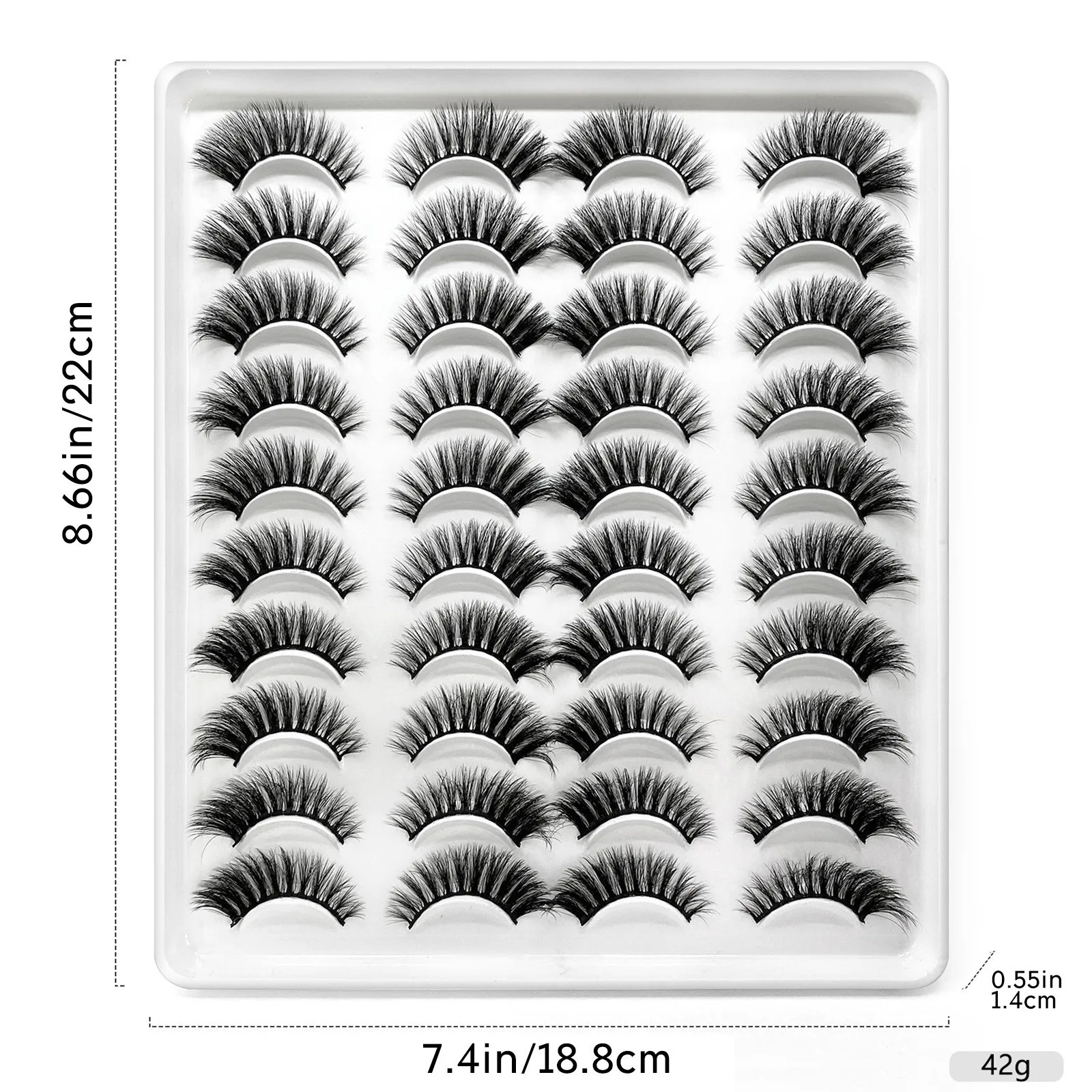Luxury 20 Pairs Faux Mink Hair False Eyelashes Natural Wispy Lashes Handmade Eyelash Extension Big Eyes Makeup
Luxury 20 Pairs Faux Mink Hair False Eyelashes Natural Wispy Lashes Handmade Eyelash Extension Big Eyes Makeup