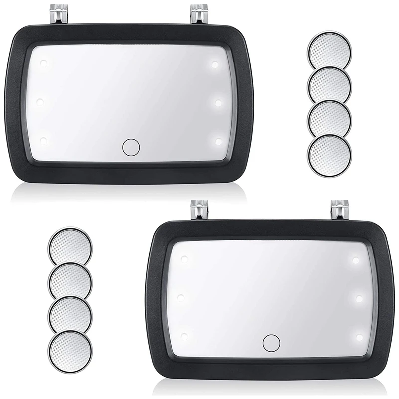 2 Set Car Sun Visor Mirror, Makeup Sun-Shading Cosmetic Mirror with LED Light,Vanity Mirror with 8 Pieces Button Battery
2 Set Car Sun Visor Mirror, Makeup Sun-Shading Cosmetic Mirror with LED Light,Vanity Mirror with 8 Pieces Button Battery