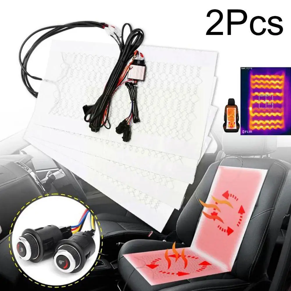 Car Seat Heater Universal 12V Carbon Fiber Car Seat Set Heat Pads Winter Warmer Seat Round Cushion Set Covers Switch Kit J6R3
Car Seat Heater Universal 12V Carbon Fiber Car Seat Set Heat Pads Winter Warmer Seat Round Cushion Set Covers Switch Kit J6R3